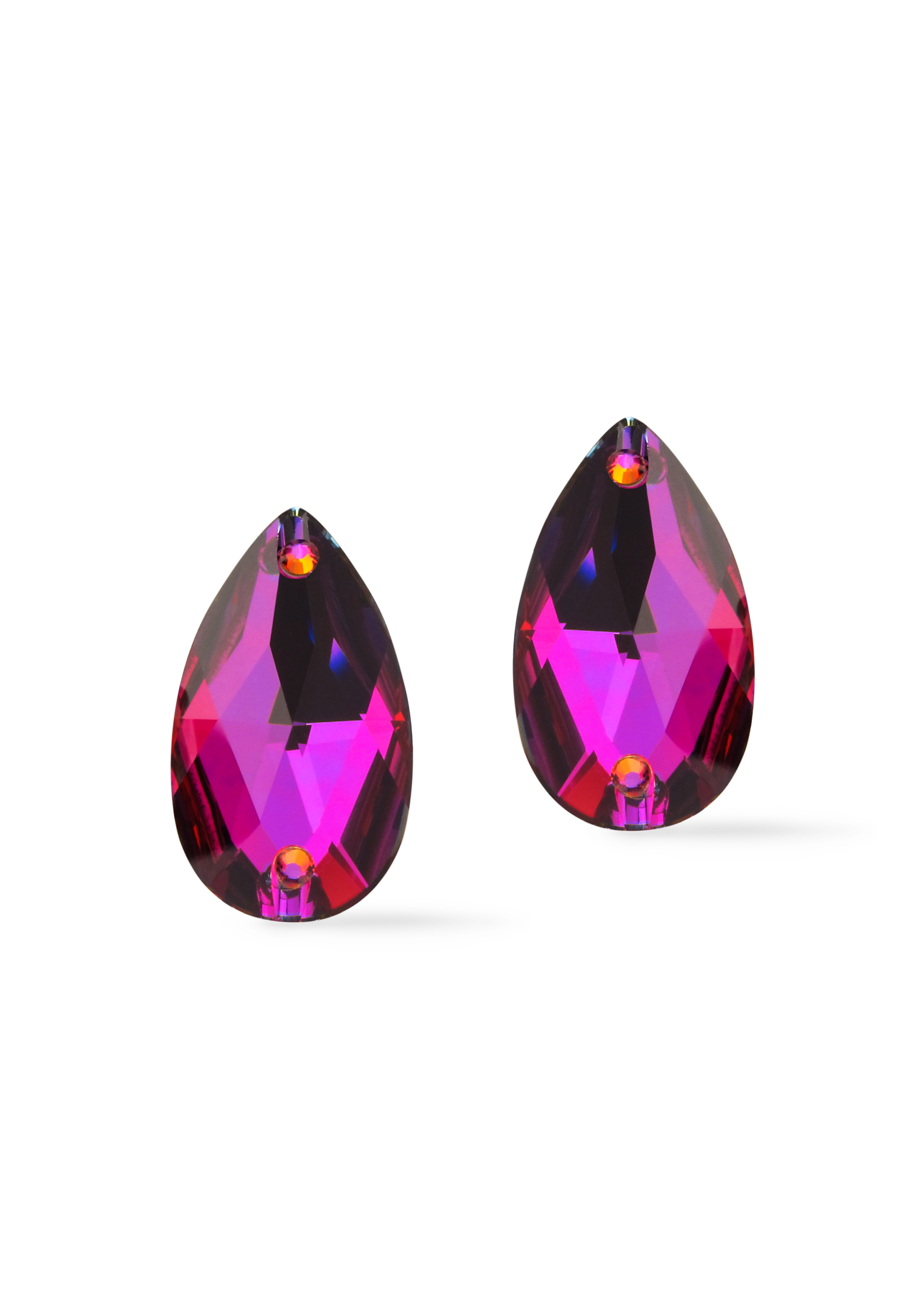 Crystal Tear Drop Earrings Heliotrope 2524HE-Heliotrope