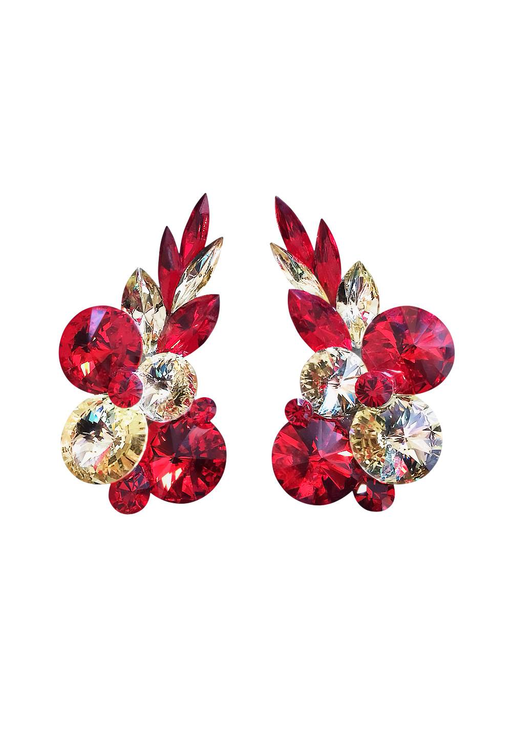 Rhinestone Earring 204165 LSJQ-Light Siam
