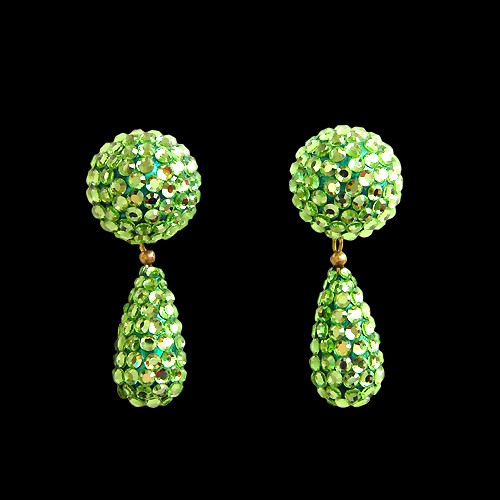 Rhinestone Earring 204079 PR-Peridot