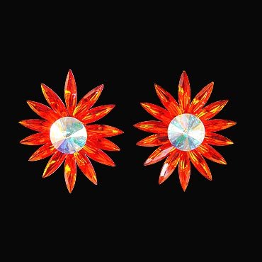 Rhinestone Earring 204117 HC-Hyacinth