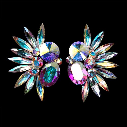 Rhinestone Earring 204130 CAB-Crystal AB