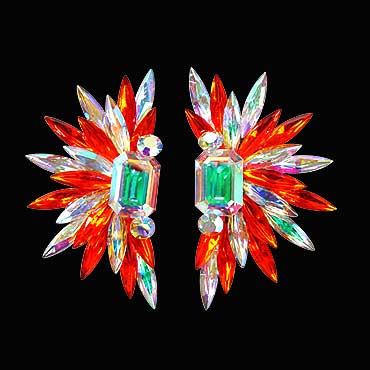 Rhinestone Earring 204131 HC-Hyacinth