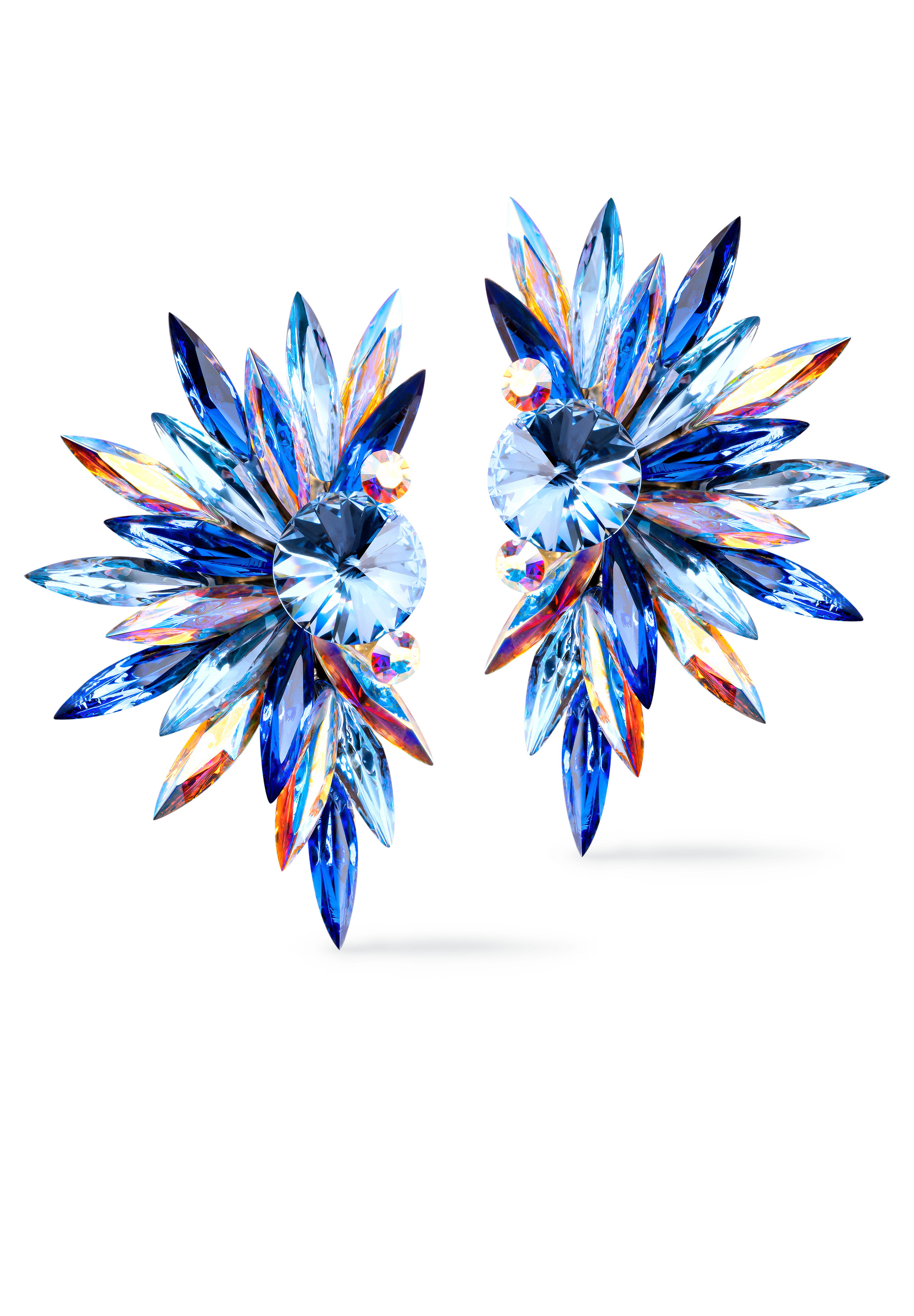 Rhinestone Earring 204132 LS-Lt. Sapphire