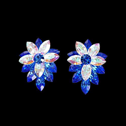 Rhinestone Earring 204136 SP-Sapphire