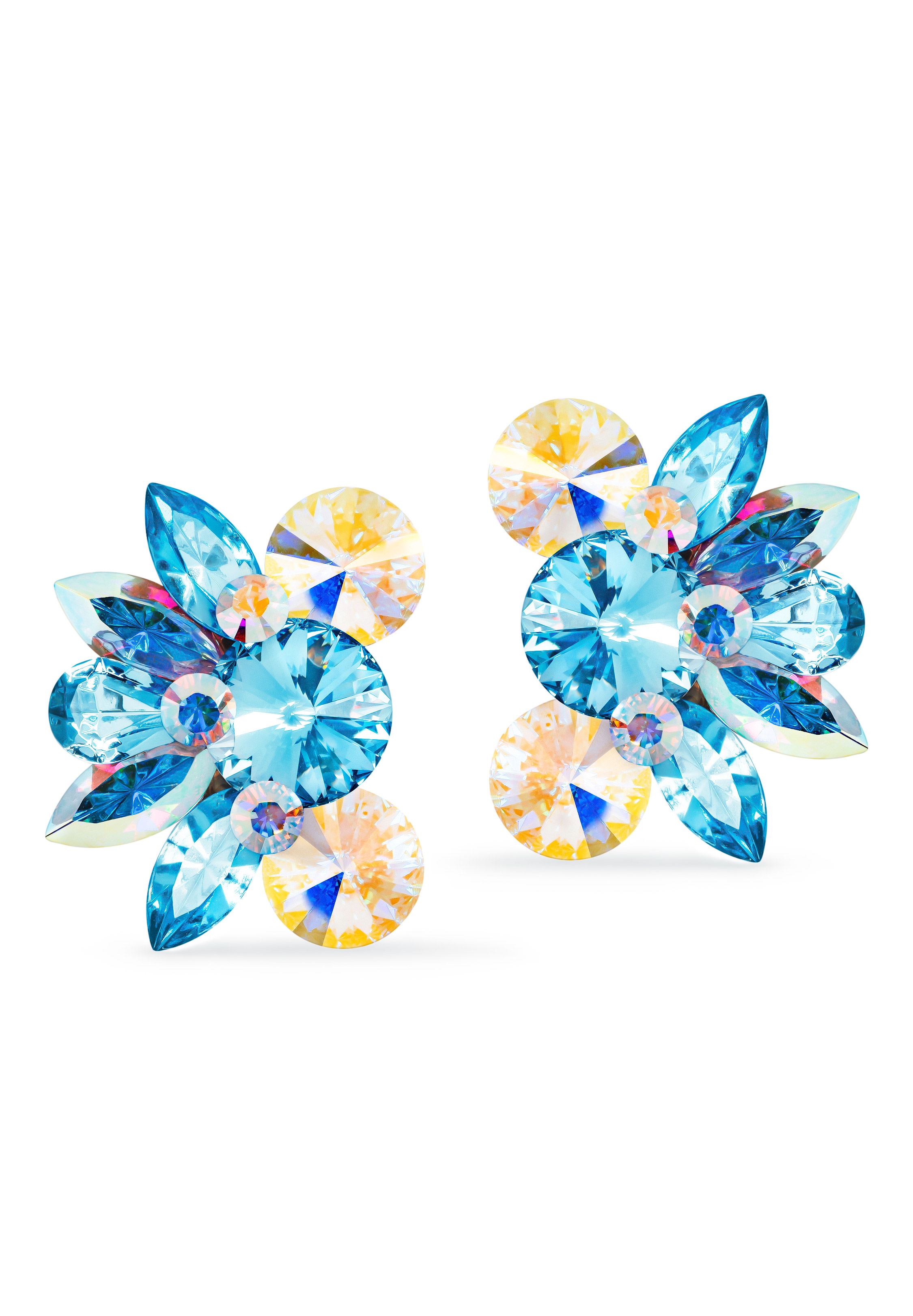 Rhinestone Earring 204149 AQ-Aquamarine