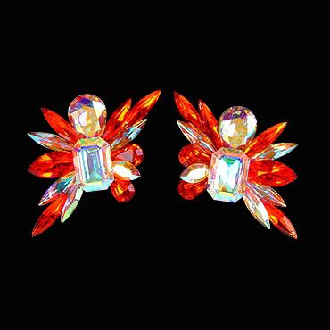 Rhinestone Earring 204151 HC-Hyacinth