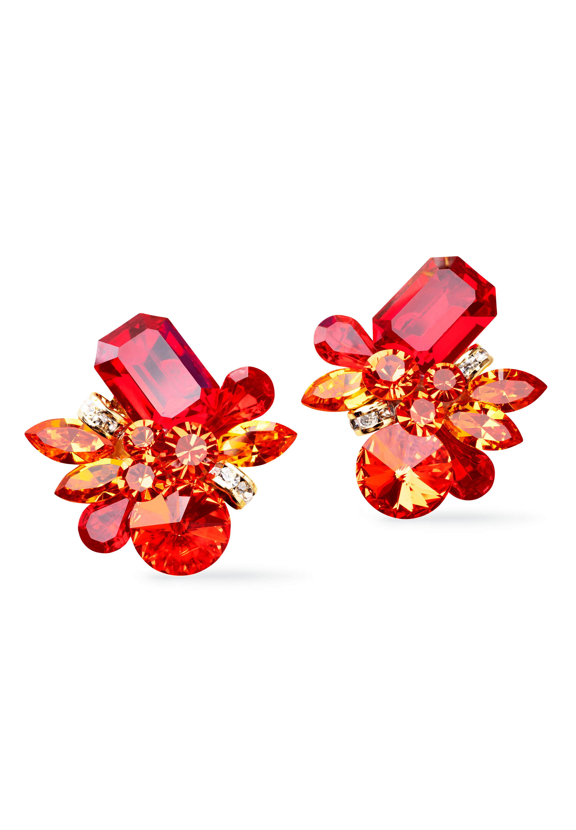 Rhinestone Earring 204153 LSMHC-Light Siam / Hyacinth