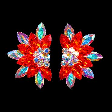 Rhinestone Earring 204163 HC-Hyacinth