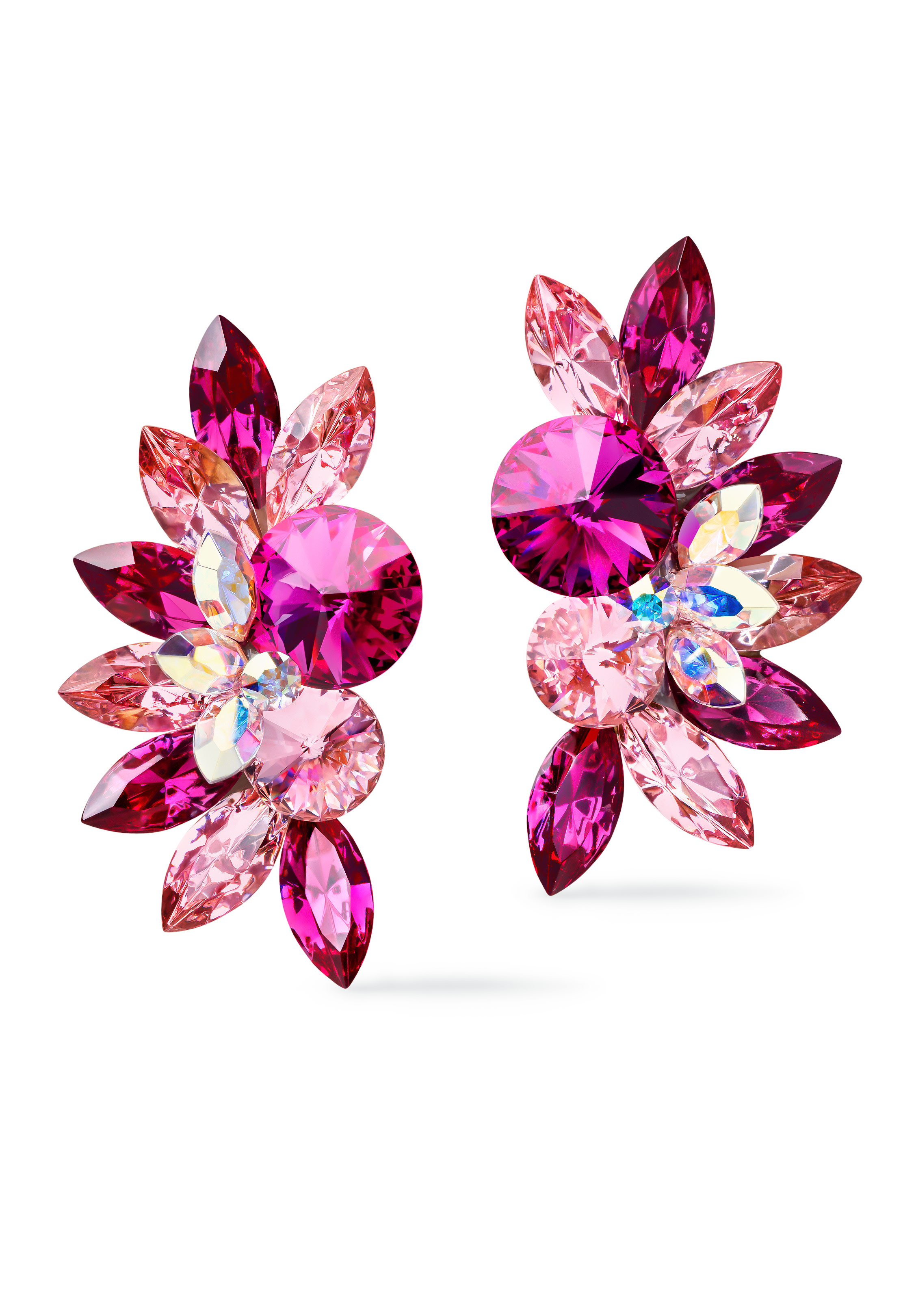 Rhinestone Earring 204164 FC-Fuchsia