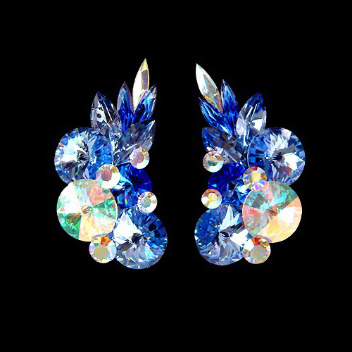 Rhinestone Earring 204165 DSP-Lt. Sapphire