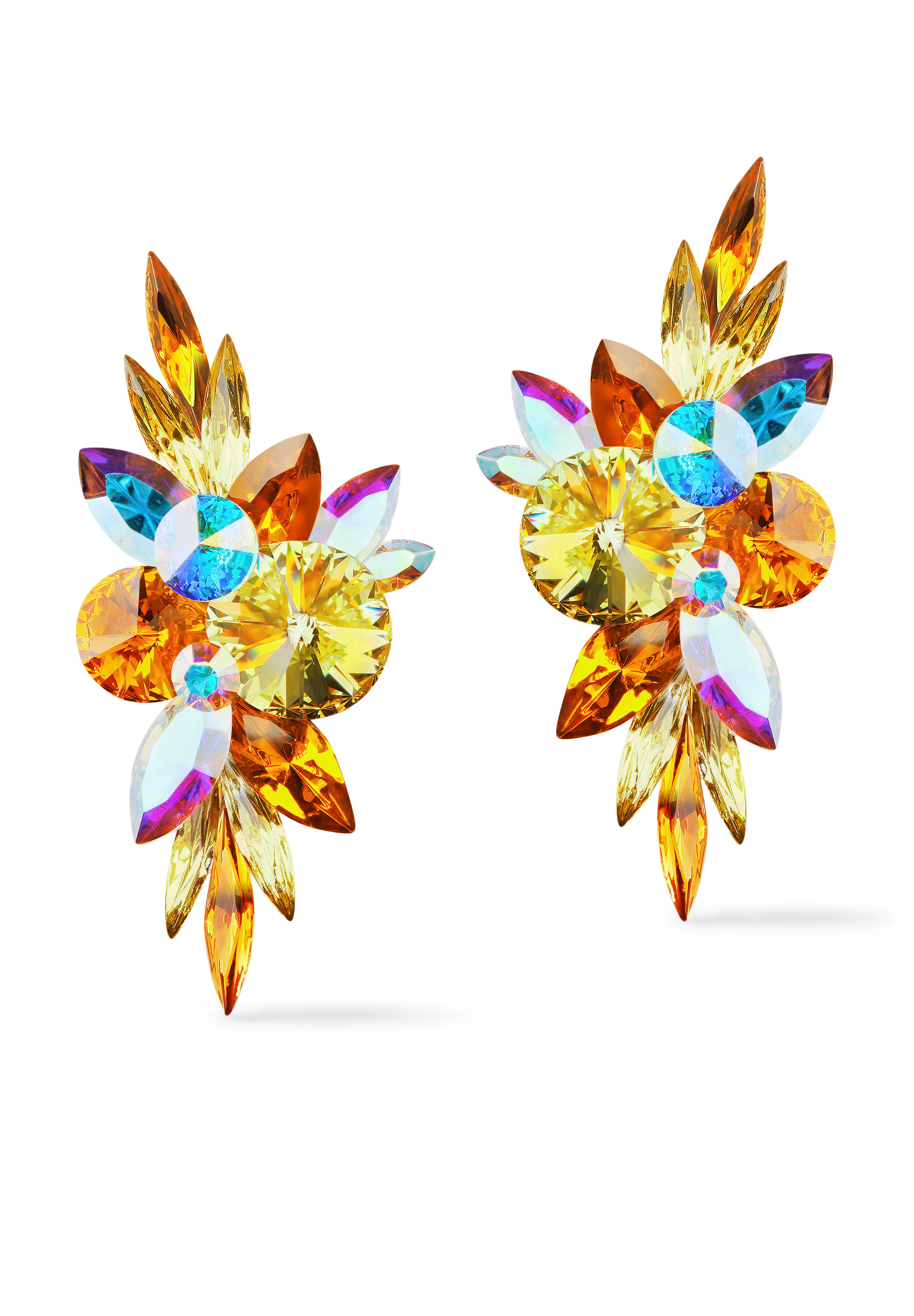 Rhinestone Earring 204171 JQTP-Jonquil / Topaz