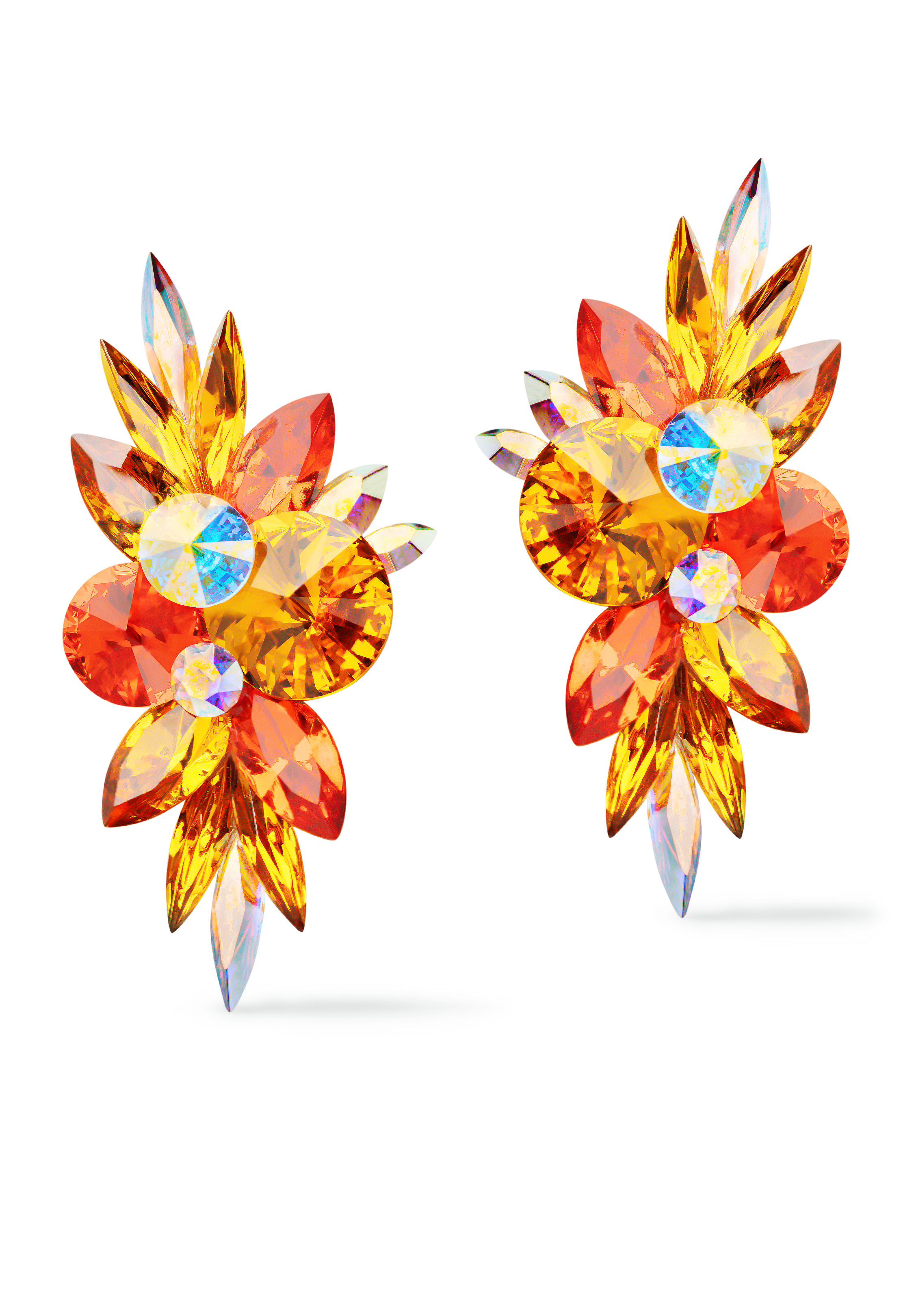 Rhinestone Earring 204171 TPLS-Topaz / Light Siam