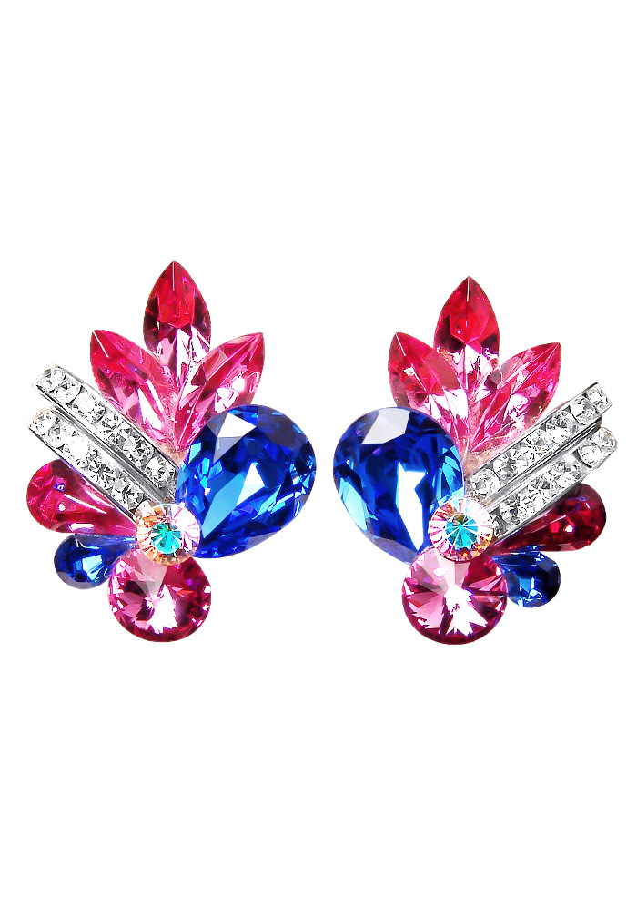 Rhinestone Earring 204263 RSSP-Rose / Sapphire