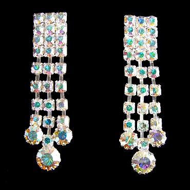 Rhinestone Earring 205036 CAB-Crystal AB