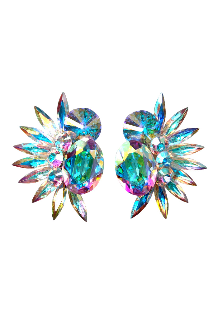Rhinestone Earring 2053 CAB-Crystal AB