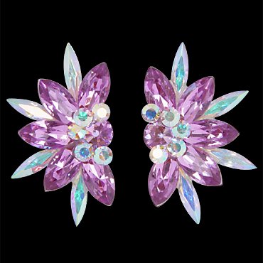 Rhinestone Earring 2054 VIO-Violet