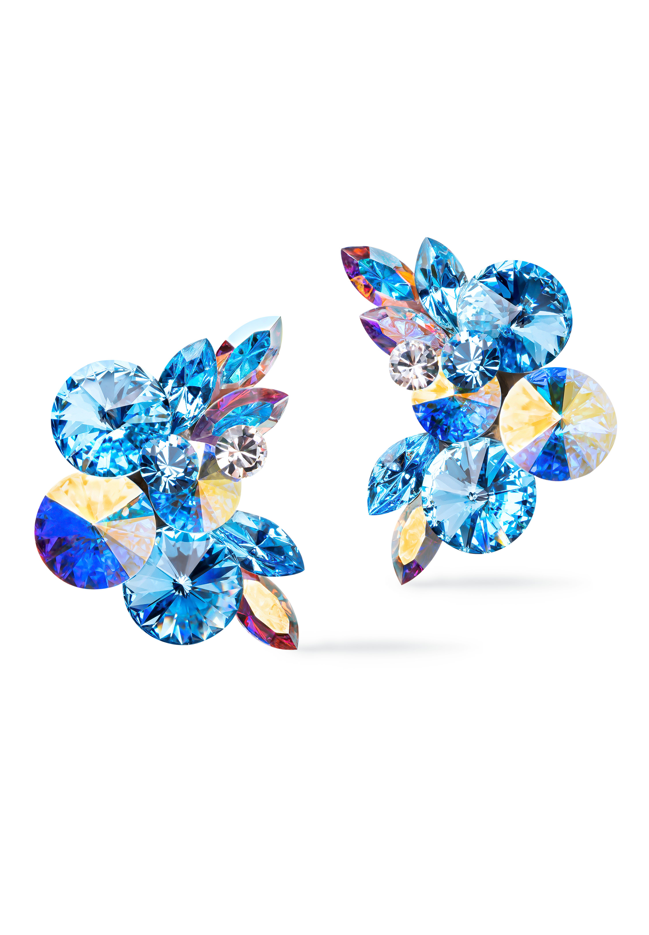 Rhinestone Earring 2064 AQCAB-Aquamarine / Crystal AB