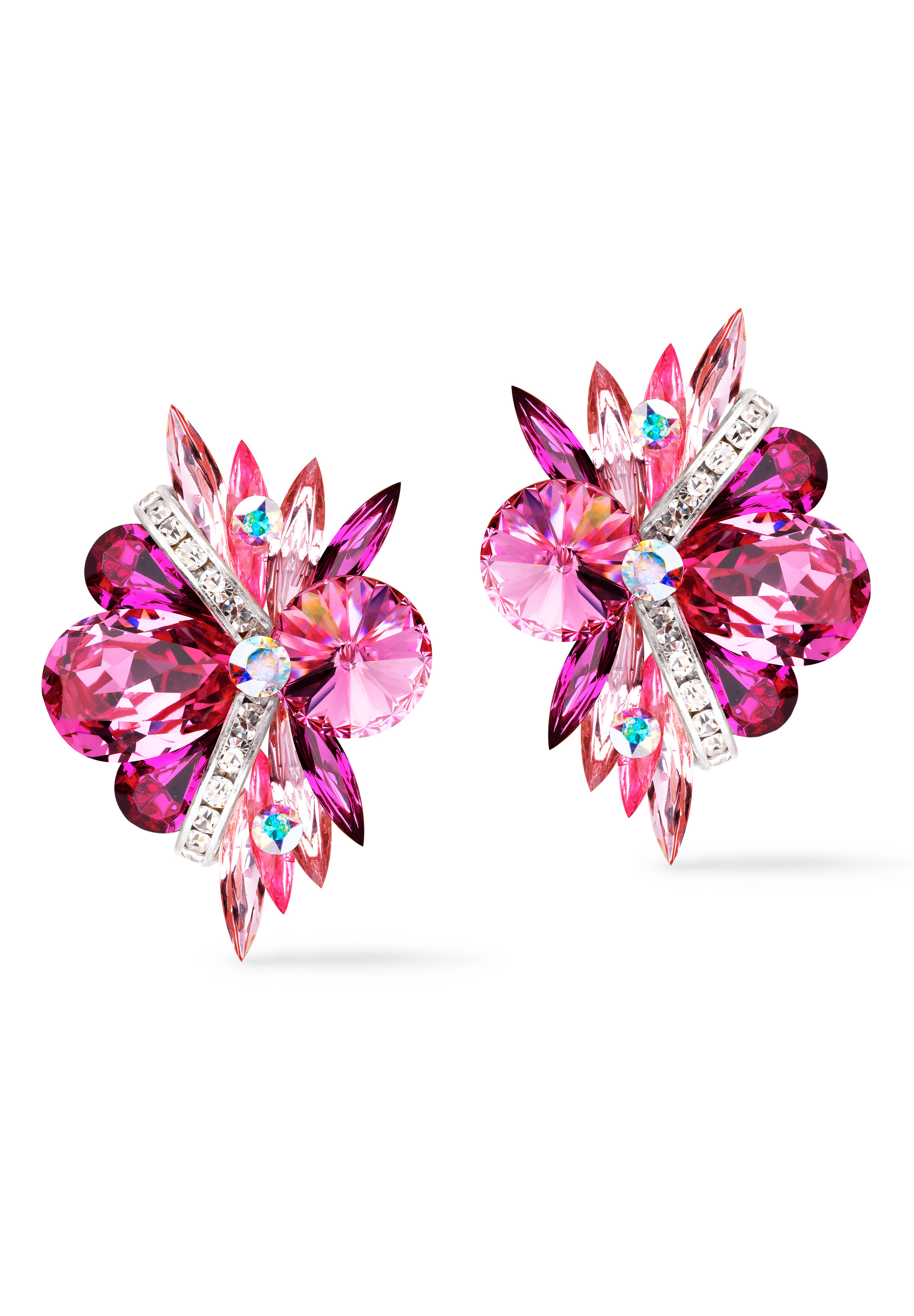 Rhinestone Earring 2067 FC-Fuchsia