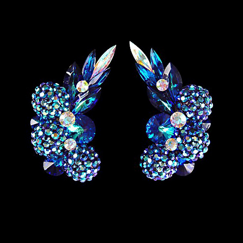 Rhinestone Earring 2078 CBSP-Capri Blue / Sapphire