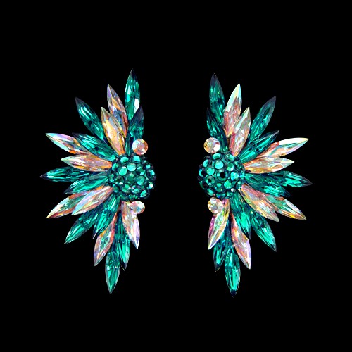 Rhinestone Earring 2088 BZ-Blue Zircon