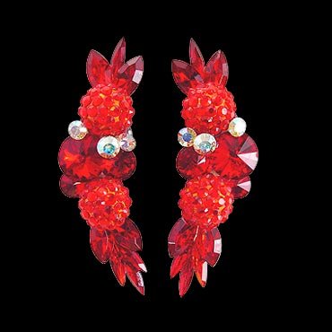 Rhinestone Earring 2096 HCSM-Hyacinth / Siam