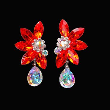Rhinestone Earring 2120 HC-Hyacinth