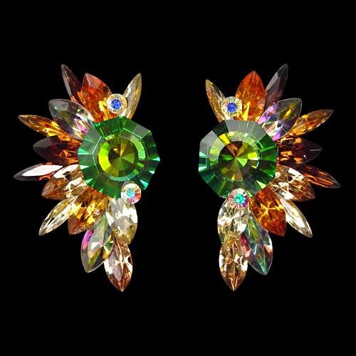 Rhinestone Earring 2125 ERTP-Erinite / Topaz
