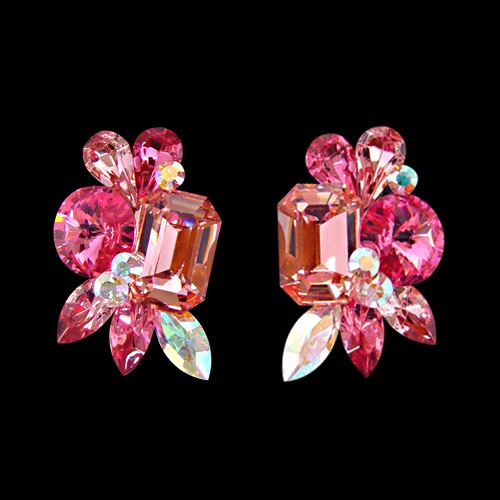 Rhinestone Earring 2131 RSCAB-Rose / Lt. Rose
