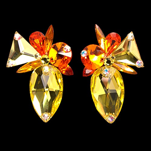 Rhinestone Earring 2181 CRSU-Citrine / Sun