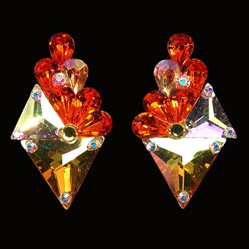 Rhinestone Earring 2182 SUTP-Sun / Topaz