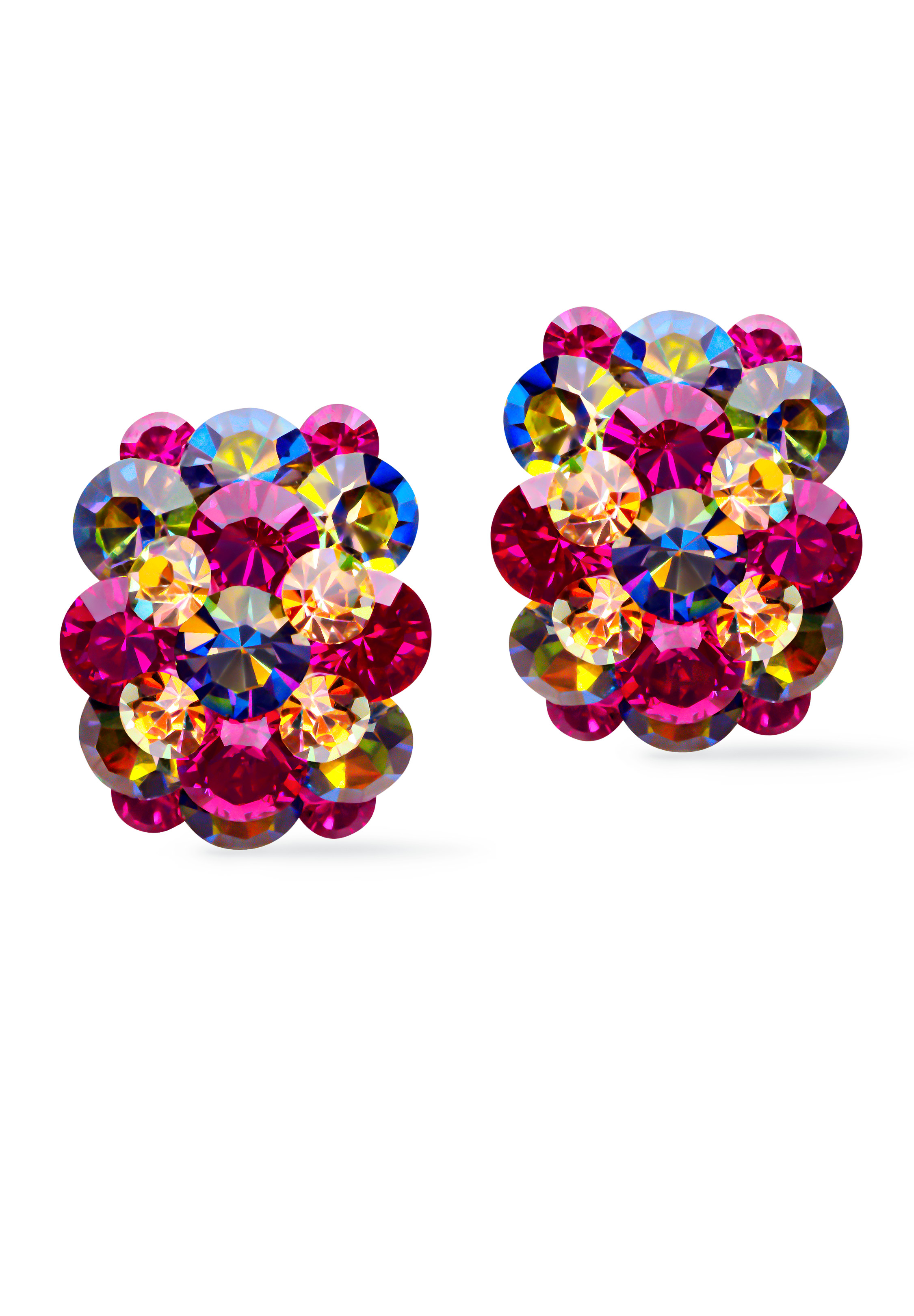 Rhinestone Earring 810256 FU-Fuchsia