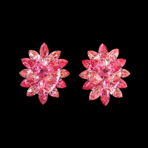 Rhinestone Earring 810390 RS-Rose / Lt. Rose