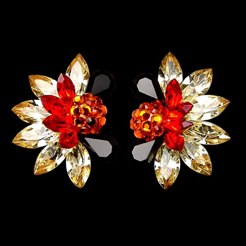 Rhinestone Earring 810392 CRSU-Citrine / Sun