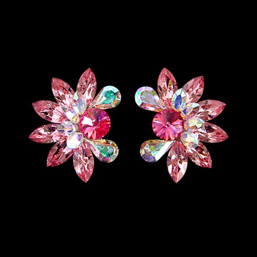 Rhinestone Earring 810392 FC-Fuchsia