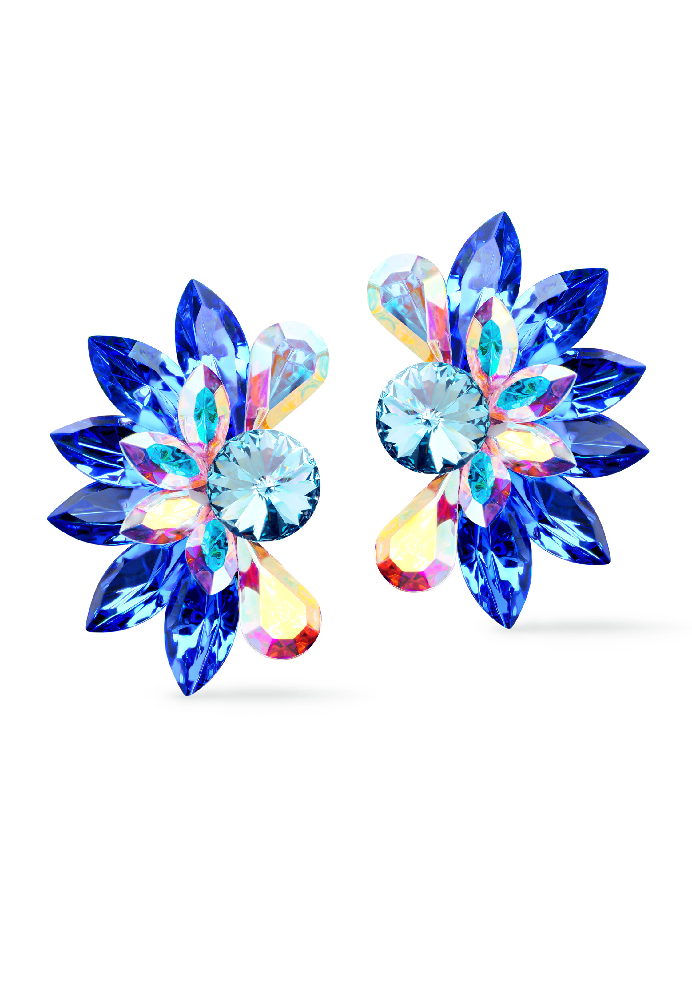 Rhinestone Earring 810392 SPCABAQ-Sapphire