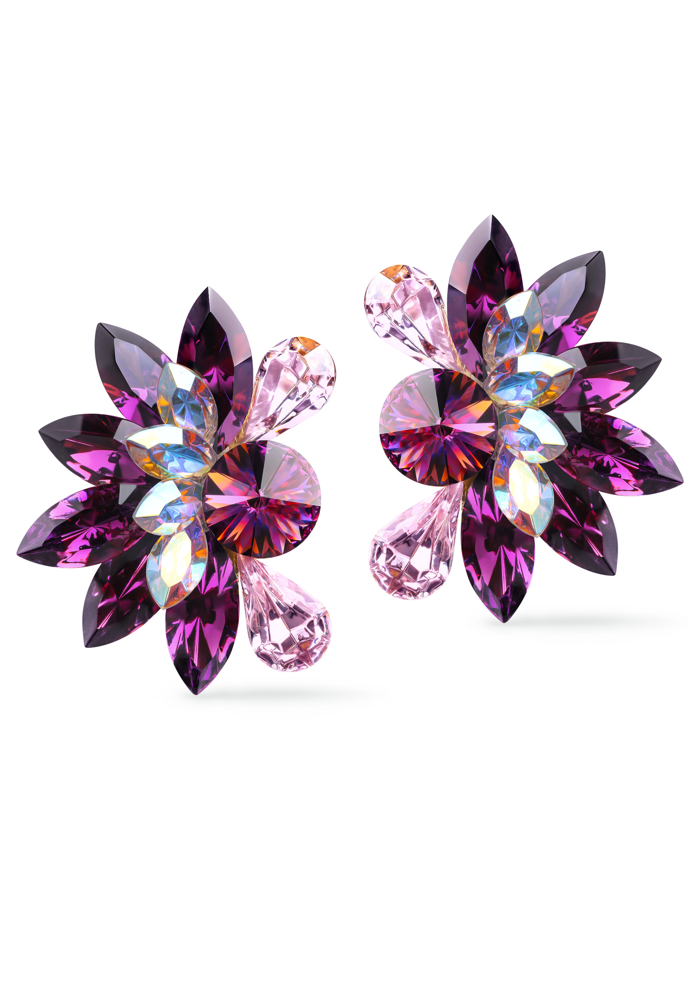 Rhinestone Earring 810392 VC-Amethyst