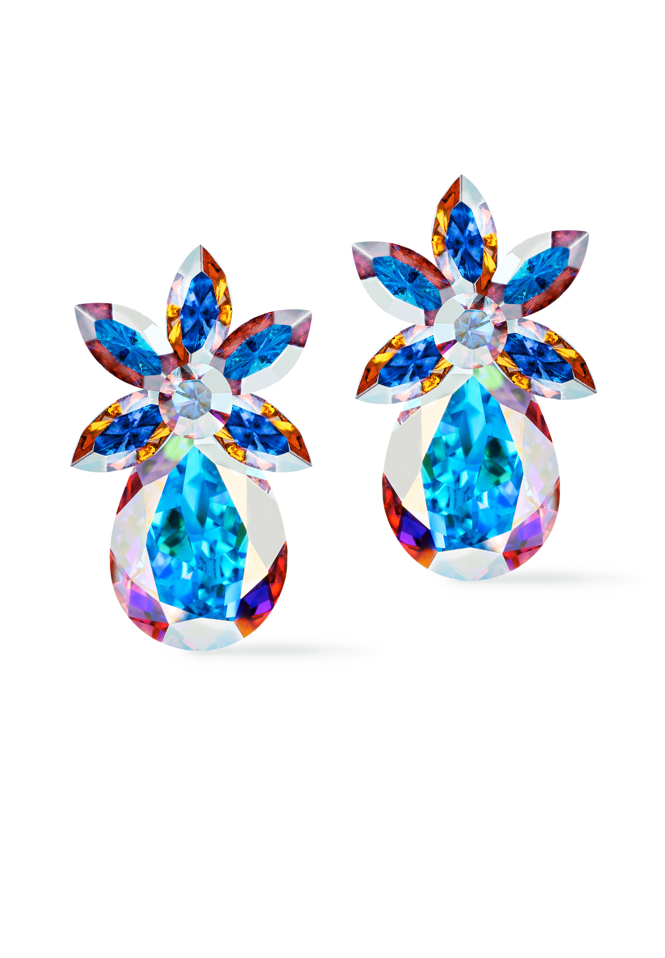 Rhinestone Earring 810403 CAB-Crystal AB