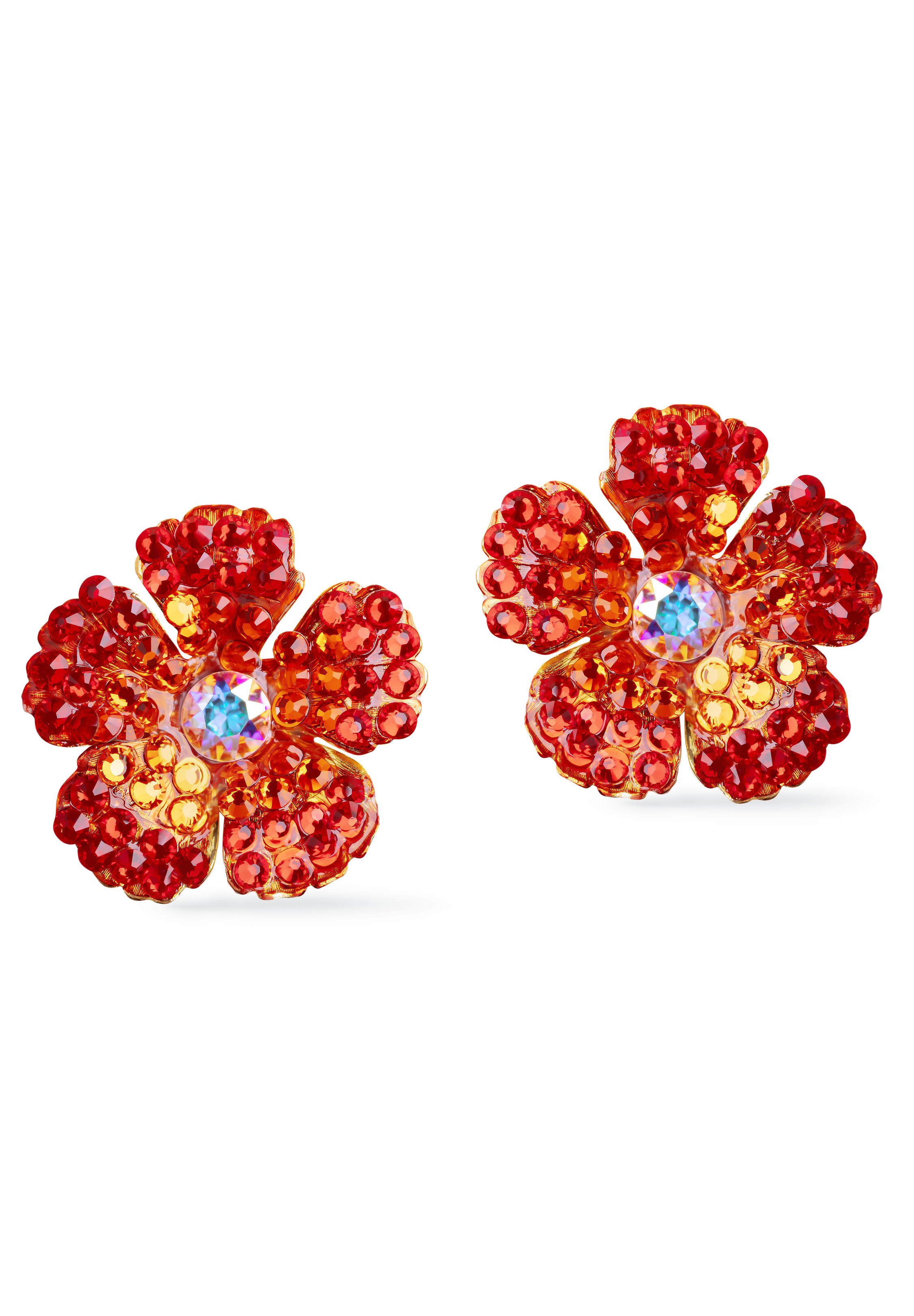 Rhinestone Earring CE50 HCLSM-Hyacinth / Light Siam
