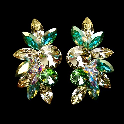 Rhinestone Earring CE50 PRJQ-Peridot / Jonquil