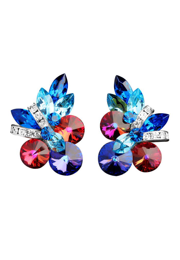 Rhinestone Earring CH02 VOHE-Volcano / Heliotrope