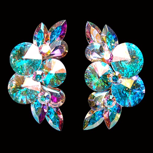 Rhinestone Earring CH22 Crystal AB-Crystal AB
