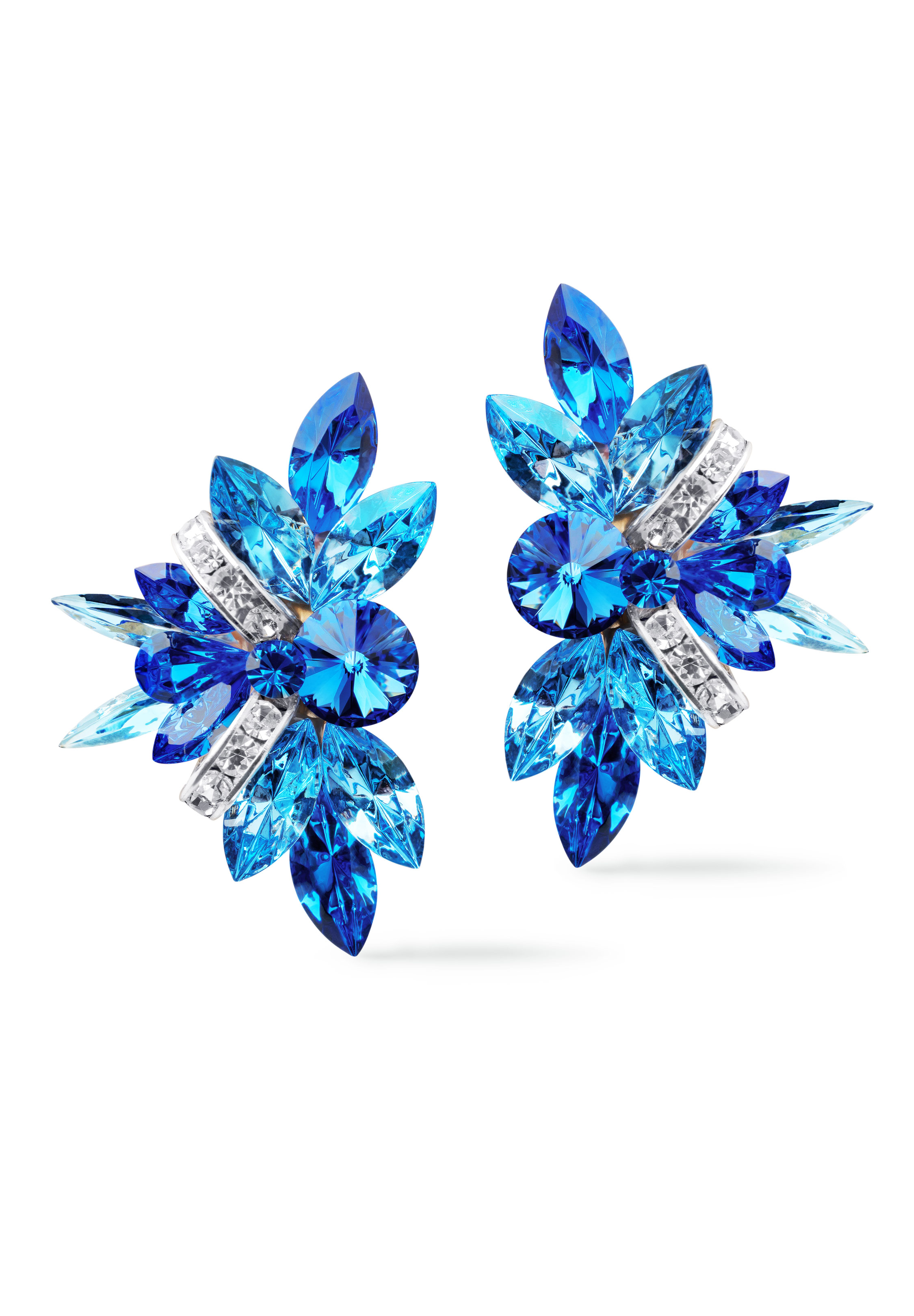 Rhinestone Earring CH24 SPLS-Sapphire / Light Sapphire