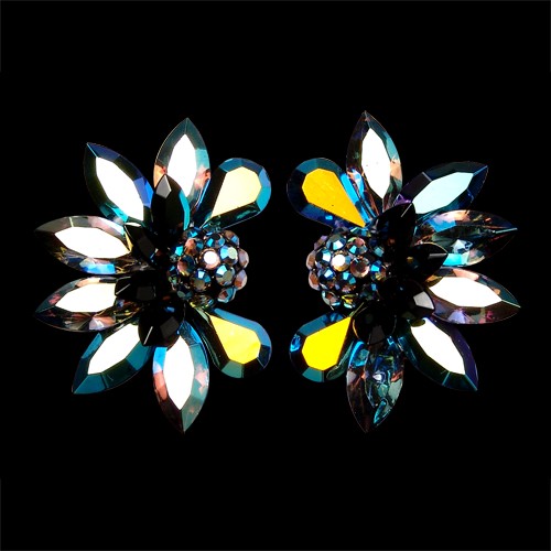 Rhinestone Earring CH41 JTAB-Jet AB