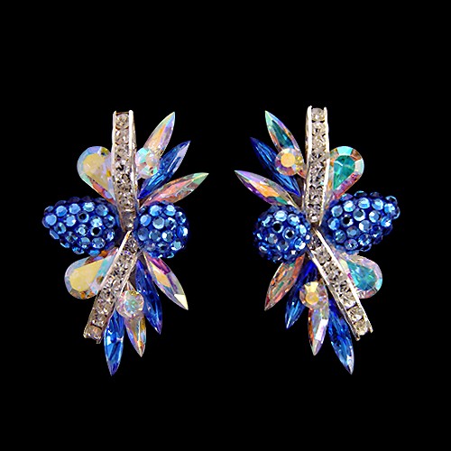 Rhinestone Earring CH68 SP-Sapphire