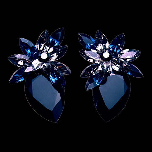 Rhinestone Earring Ch19 JTBD-Jet / Black Diamond