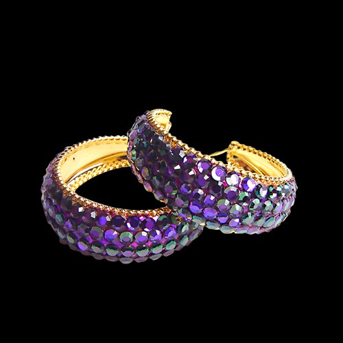 Rhinestone Earring HE/L HL-Heliotrope