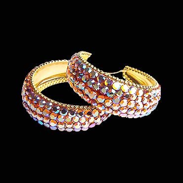 Rhinestone Earring HE/L LRAB-Lt. Rose AB