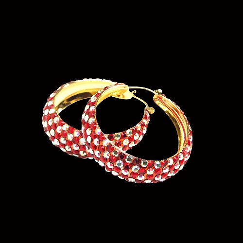 Rhinestone Earring HE/L LSM-Light Siam