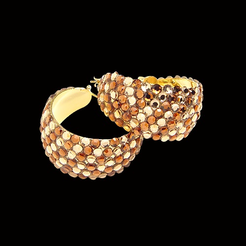 Rhinestone Earring HE/S TP-Topaz