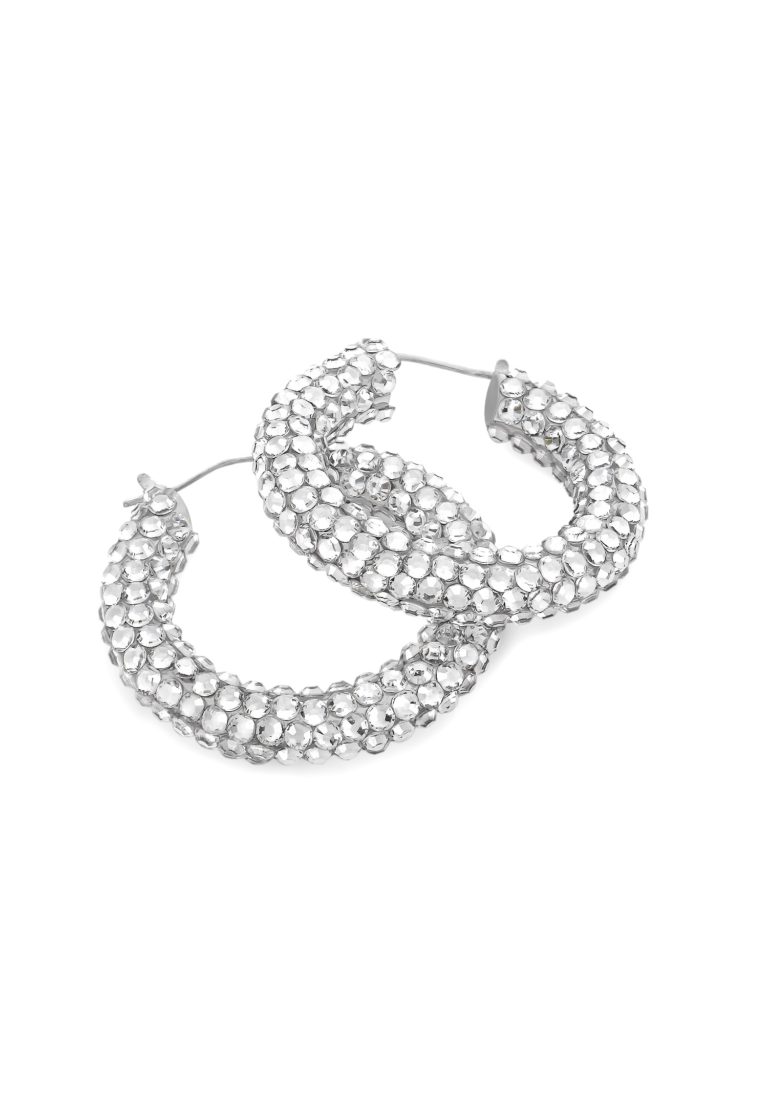 Shaina Rhinestone Hoop Earrings HE/XS PE Crystal-Crystal